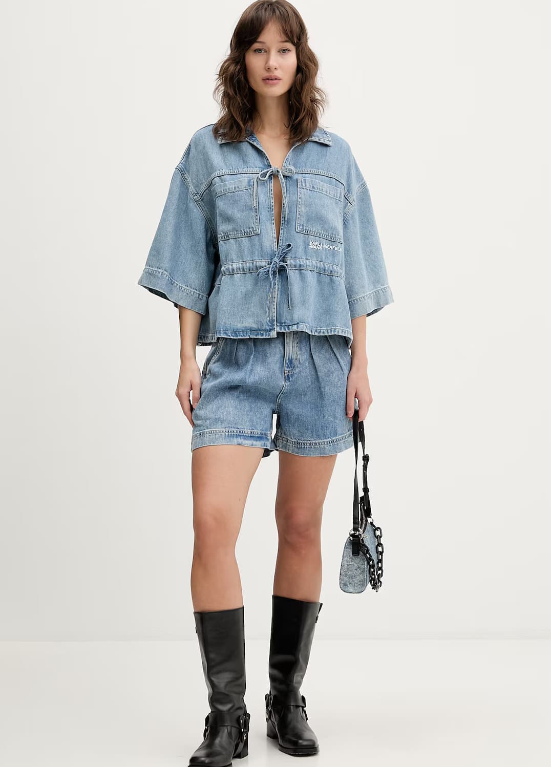 Γυναικείο Τζιν Σορτς Μπλε Karl Lagerfeld Jeans B2W10069-1BM WASHED MID BLUE