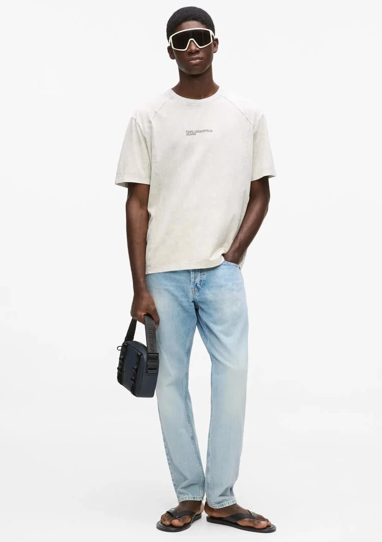 Ανδρικό Tapered Τζιν Γαλάζιο Karl Lagerfeld Jeans B2M10119-1DA VINTAGE LIGHT BI