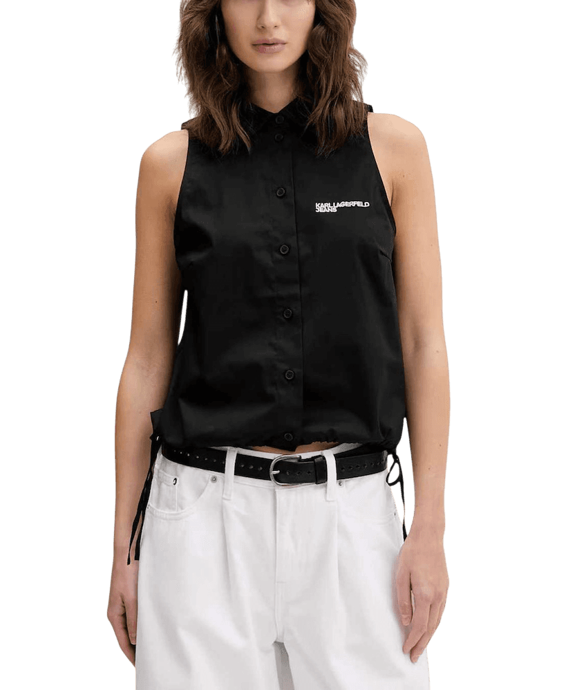 Γυναικείο Αμάνικο Πουκάμισο Μαύρο Karl Lagerfeld Jeans B2W11020-999 BLACK