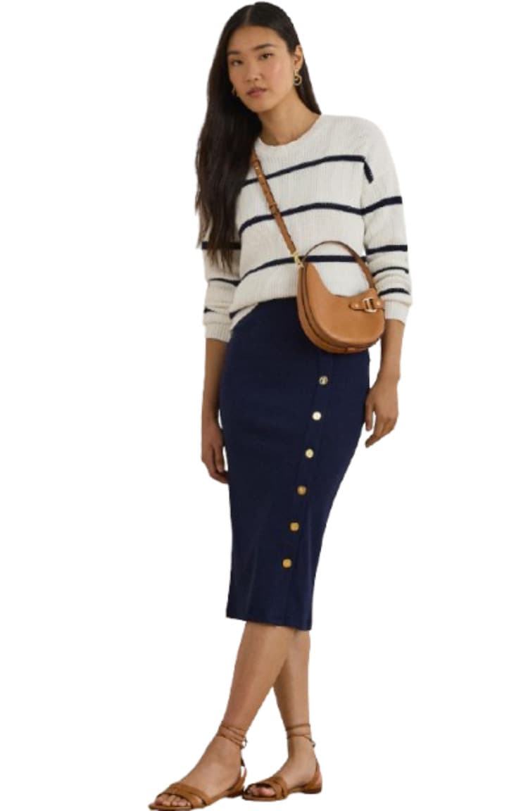 Γυναικεία Tarver Φούστα Navy Μπλε Ralph Lauren 200P03762001-Navy