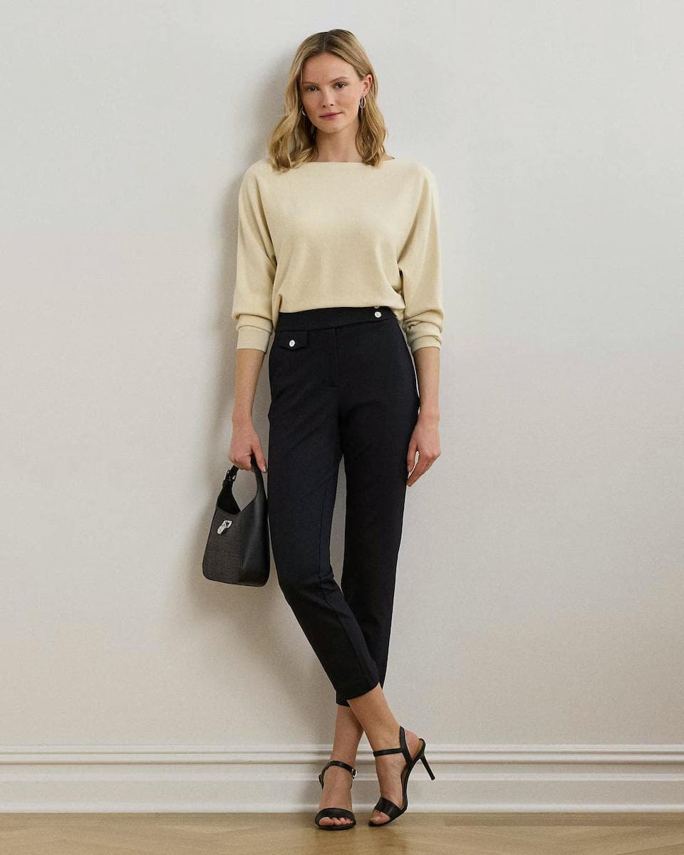 Γυναικείο Ponte Παντελόνι Μαύρο Ralph Lauren 200980023001-Black