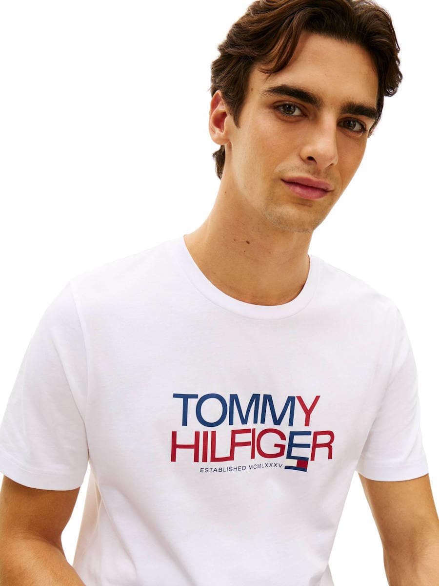Ανδρικό T-shirt Λευκό Tommy Hilfiger MW0MW42369-YBR