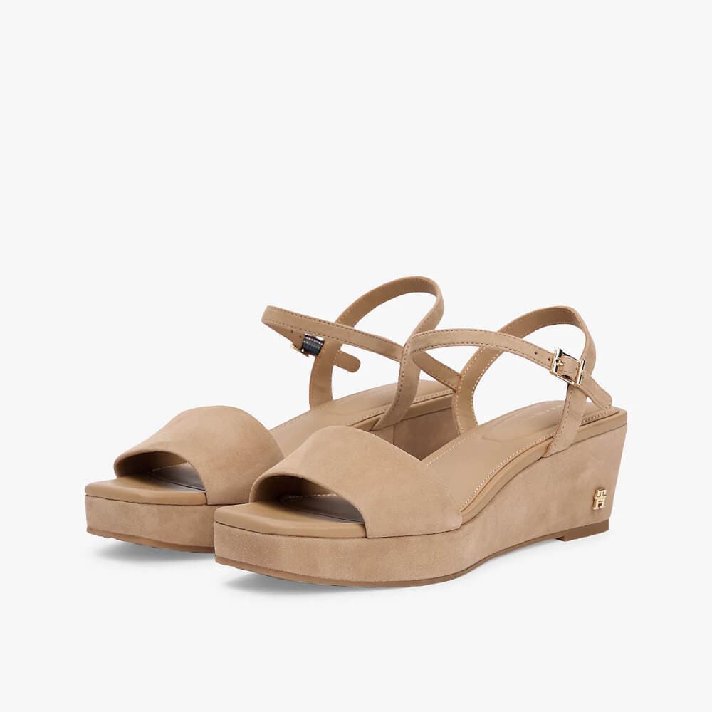 Γυναικείες Δερμάτινες Πλατφόρμες Μπεζ Tommy Hilfiger FW0FW09235-RBC