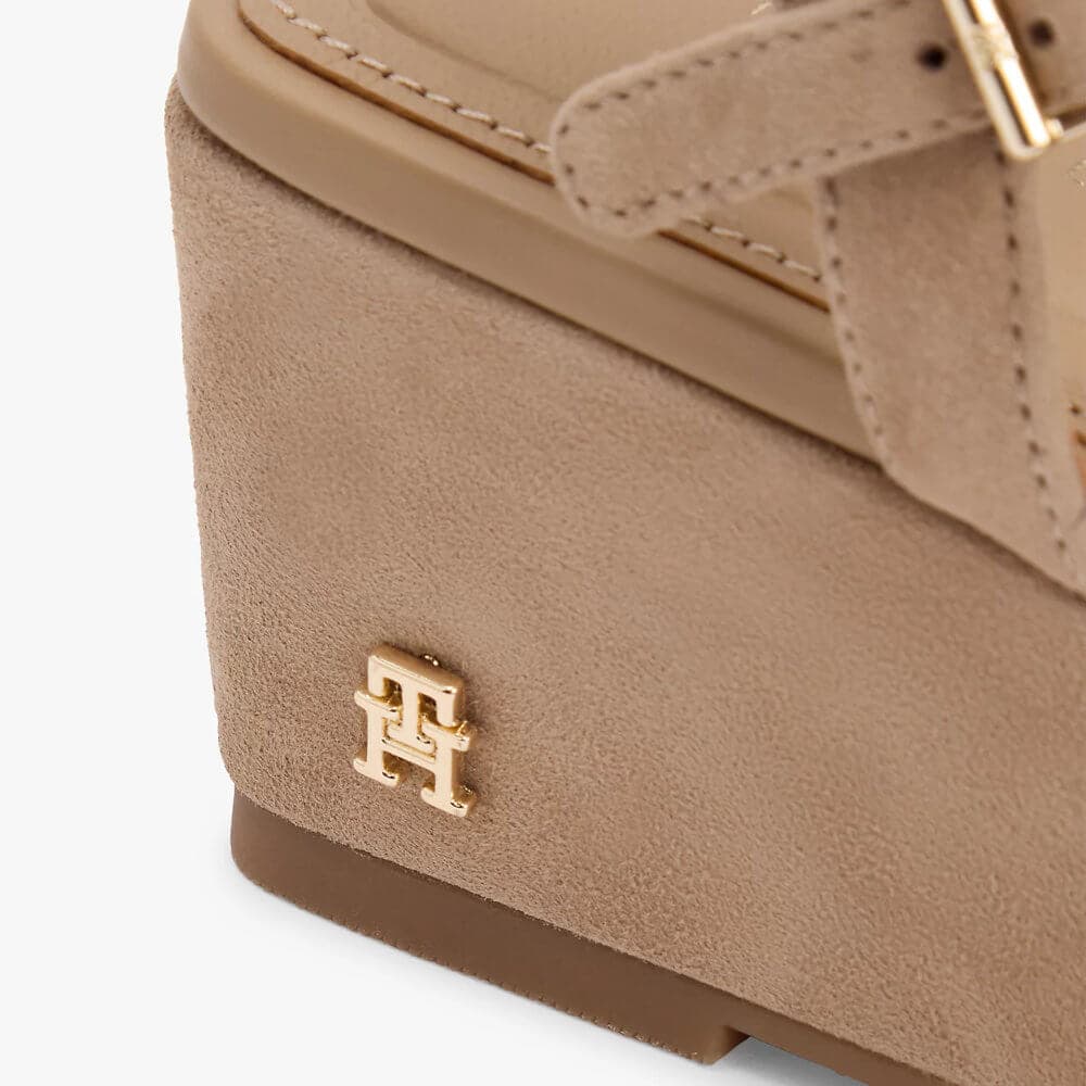 Γυναικείες Δερμάτινες Πλατφόρμες Μπεζ Tommy Hilfiger FW0FW09235-RBC