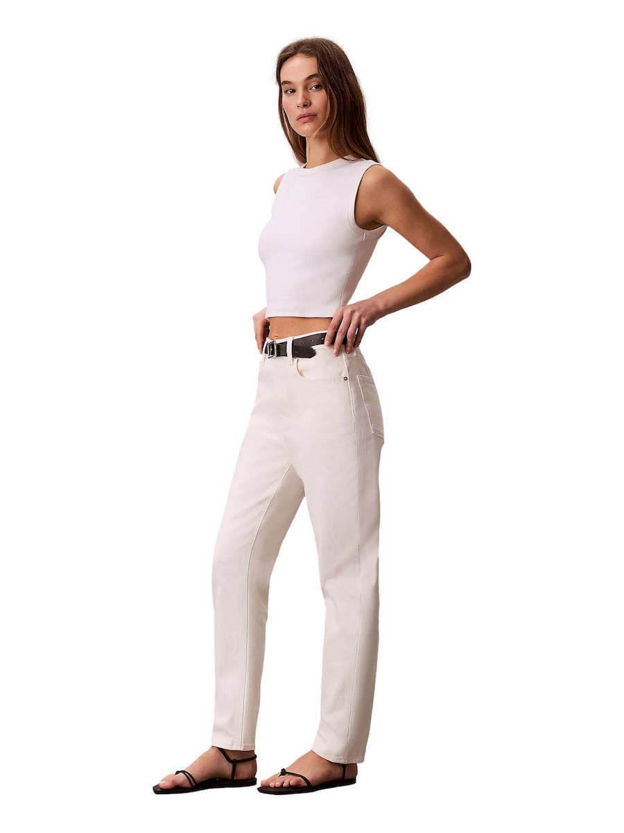 Γυναικείο Mom Τζιν Λευκό Calvin Klein LV047F703G-ASN