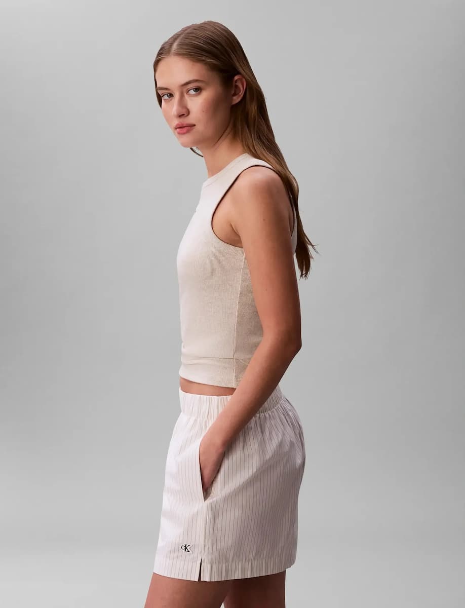 Γυναικείο Σορτς Μπεζ Calvin Klein LV047F628G-F7J