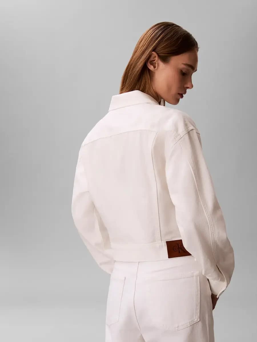 Γυναικείο Τζιν Μπουφάν Λευκό Calvin Klein LV047F776G-ASN