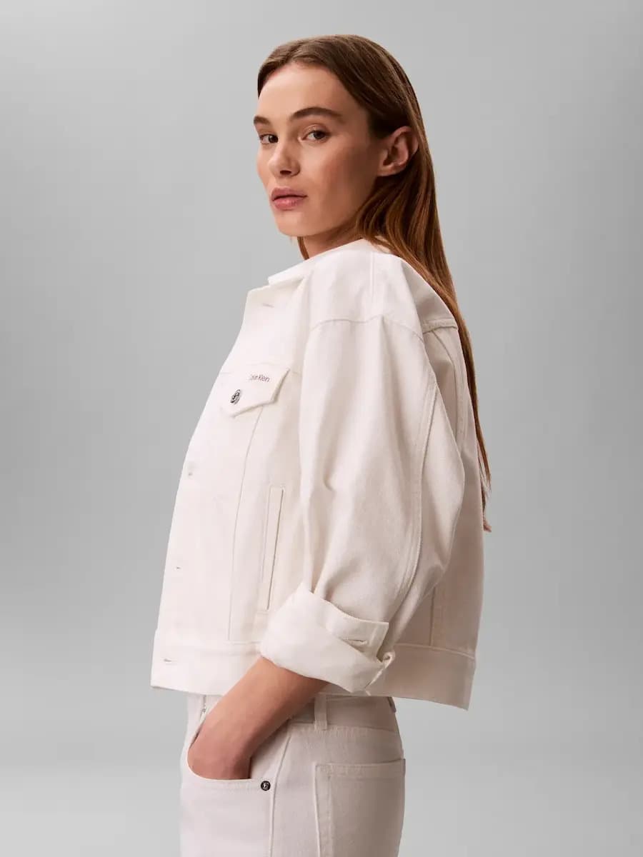 Γυναικείο Τζιν Μπουφάν Λευκό Calvin Klein LV047F776G-ASN