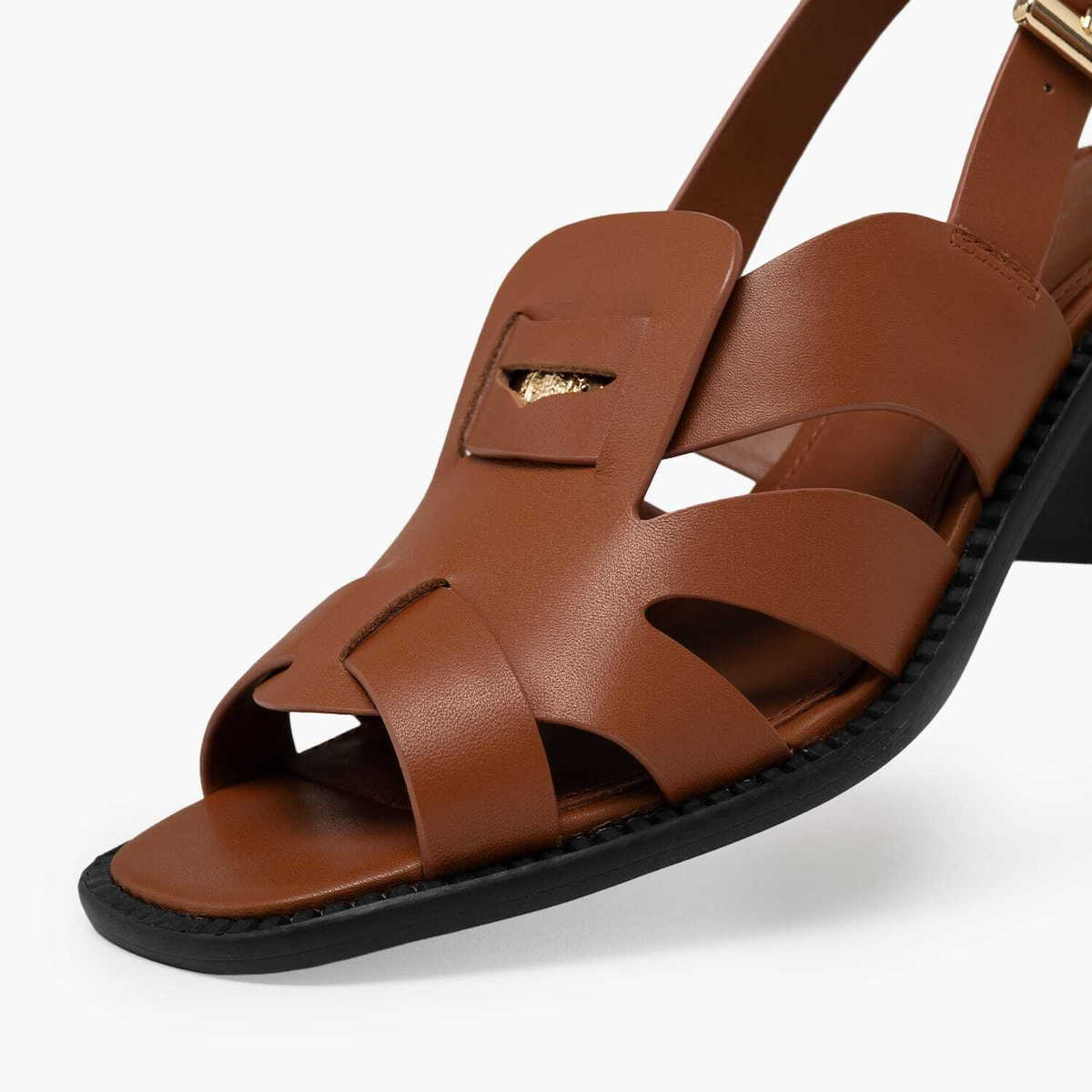 Γυναικεία Δερμάτινα Πέδιλα Καφέ Tommy Hilfiger FW0FW09135-GP4