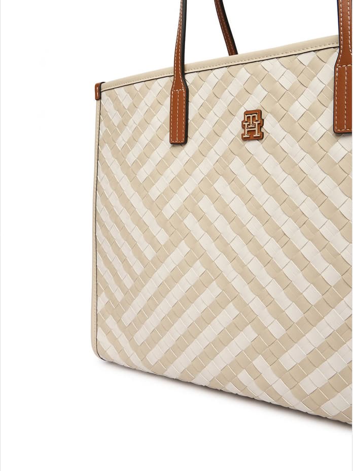 Γυναικεία TH City Tote Τσάντα Μπεζ Tommy Hilfiger AW0AW18394-0F4