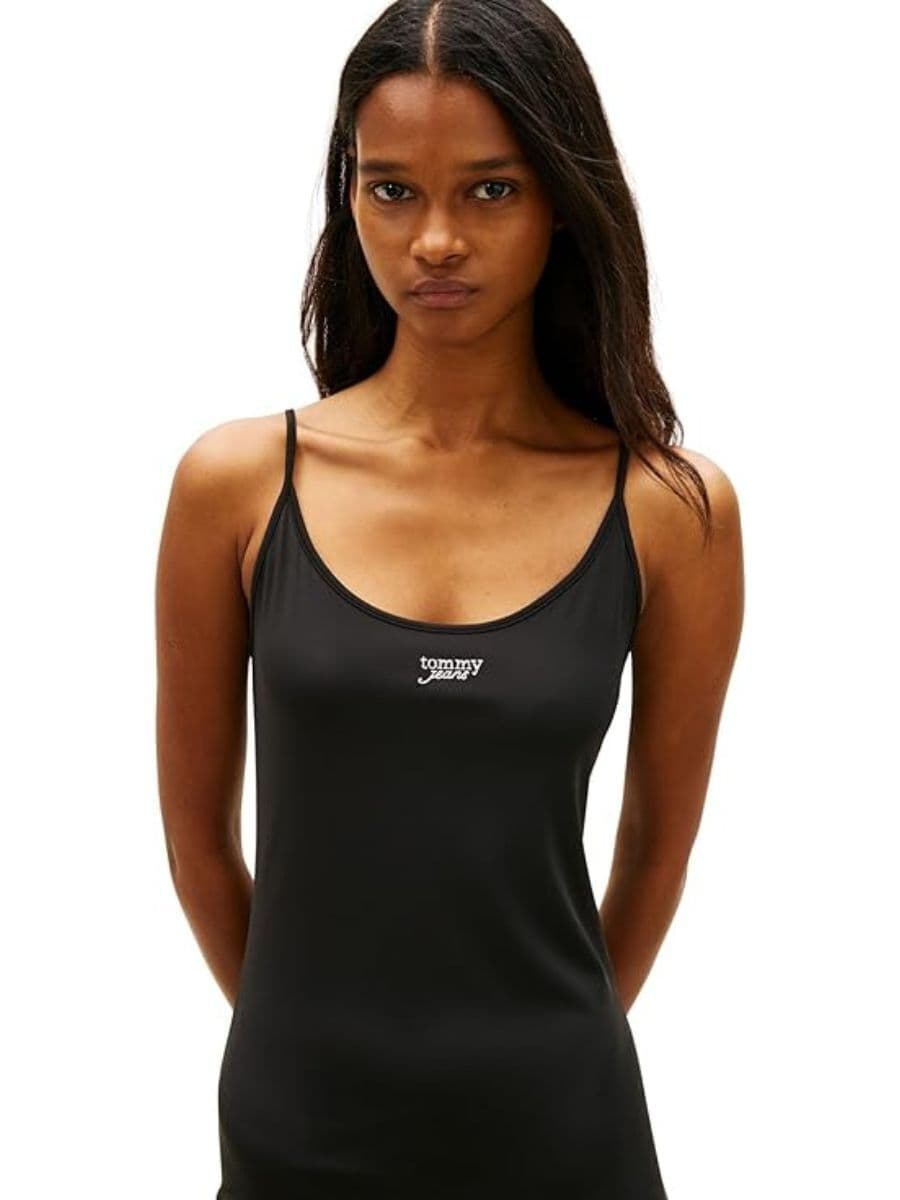 Γυναικείο Αμάνικο Φόρεμα Μαύρο Tommy Jeans DW0DW22334-BDS