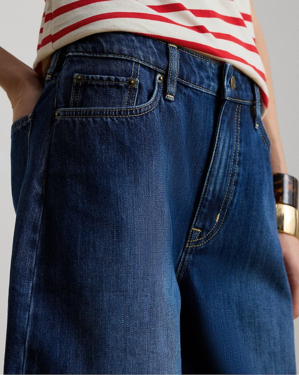 Γυναικεία Τζιν Βερμούδα Navy Μπλε Ralph Lauren 200P13594001-Blue