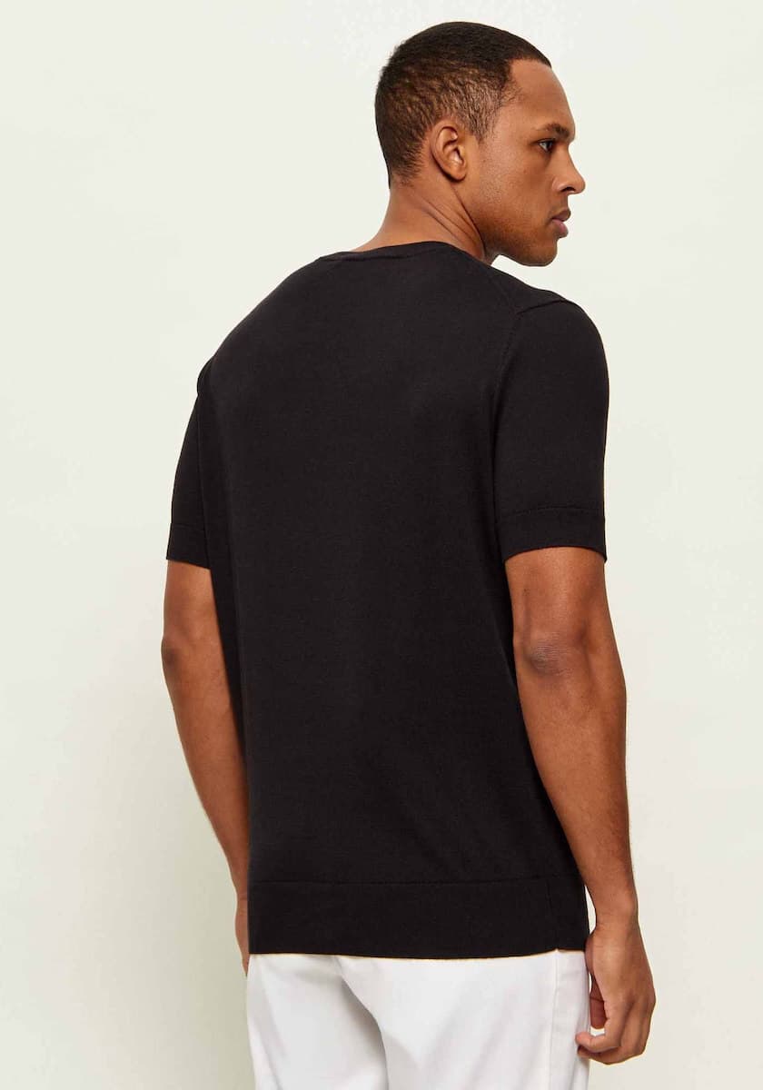 Ανδρικό Πλεκτό T-shirt Μαύρο Karl Lagerfeld 655087 562398-990