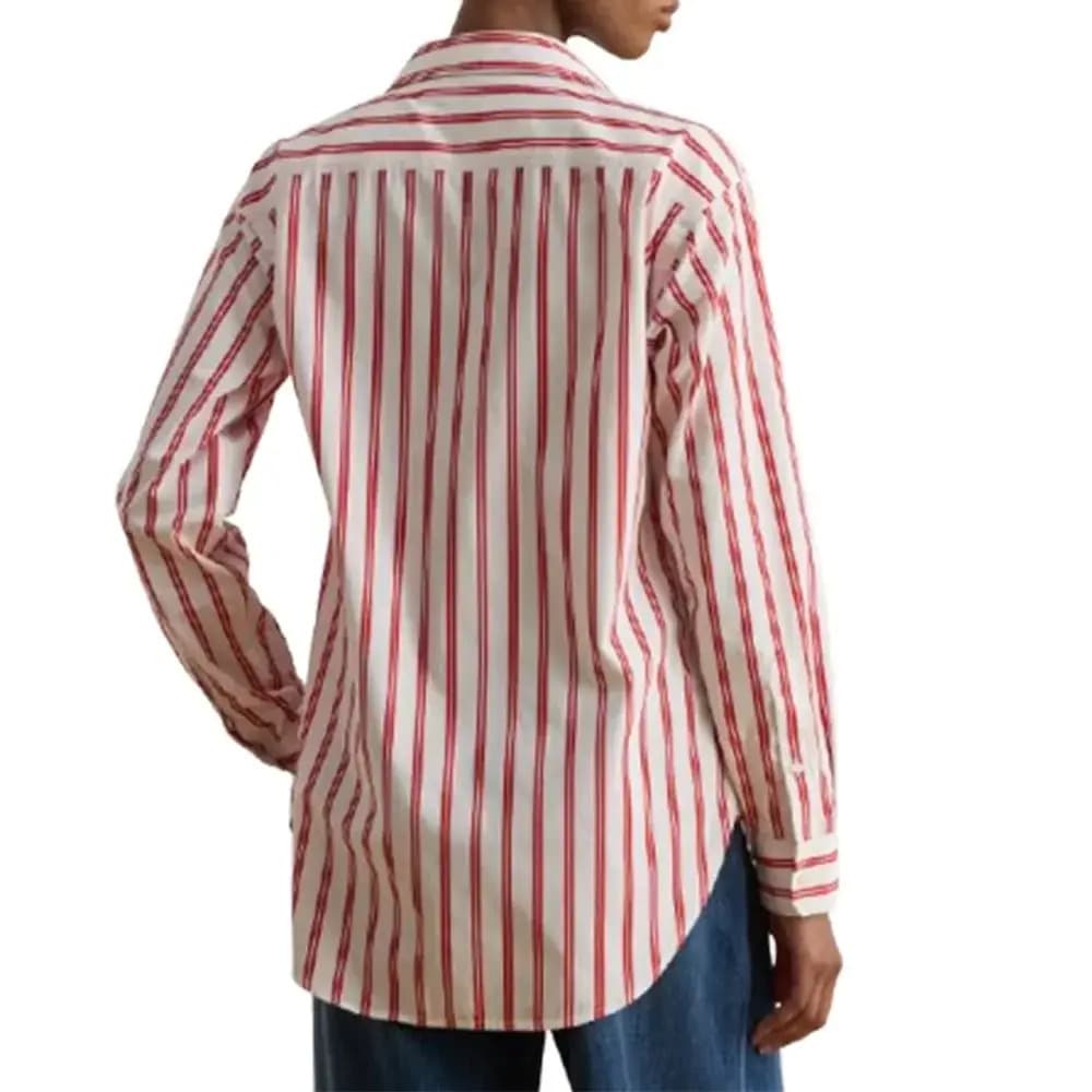 Γυναικείο Ριγέ Πουκάμισο Κόκκινο Ralph Lauren 200P08746002-Red