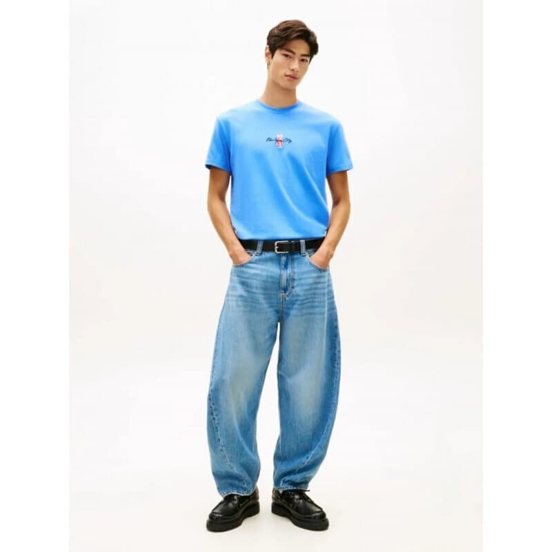 Ανδρικό T-shirt Γαλάζιο Tommy Jeans DM0DM22532-C38