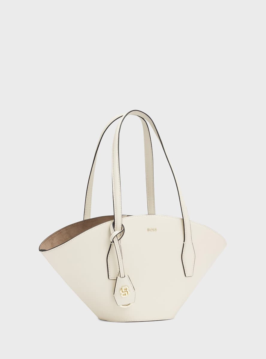 Γυναικεία Δερμάτινη Numah Chapelier Tote Τσάντα Λευκή BOSS 50563842-119