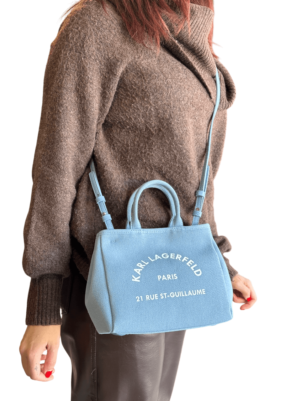 Γυναικεία Trapeze Mini Shopper Τσάντα Γαλάζια Karl Lagerfeld B2W50003-2HL BLUE BLOOM