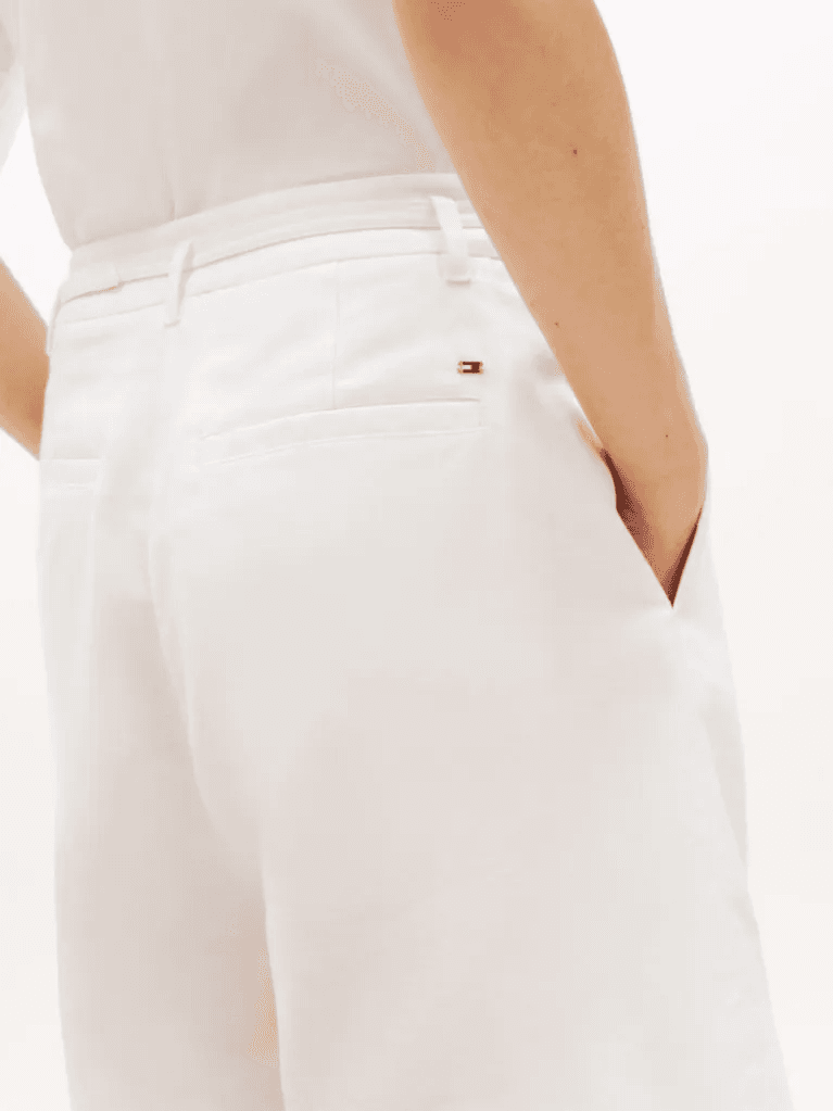 Γυναικεία Βερμούδα Λευκή Tommy Hilfiger WW0WW49040-YCF