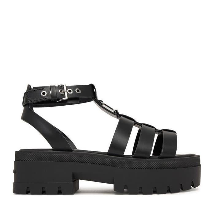 Γυναικεία Δερμάτινα Πέδιλα Μαύρα Tommy Jeans EN0EN02943-BDS