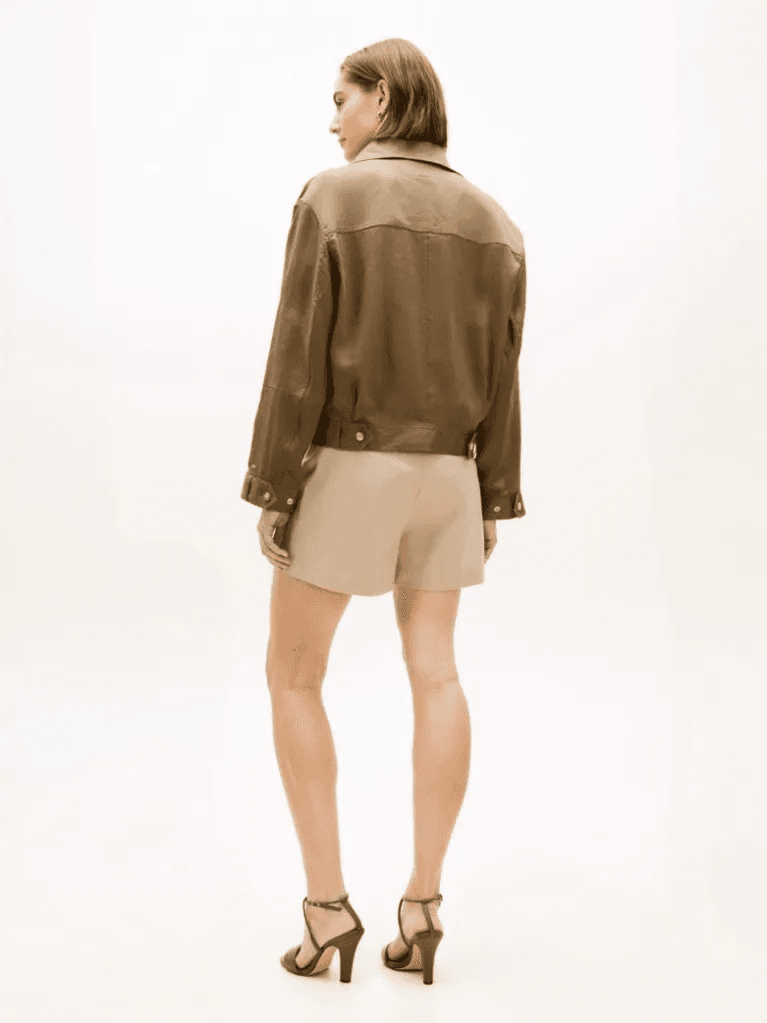 Γυναικείο Λινό Μπουφάν Λαδί Tommy Hilfiger WW0WW48616-RBU