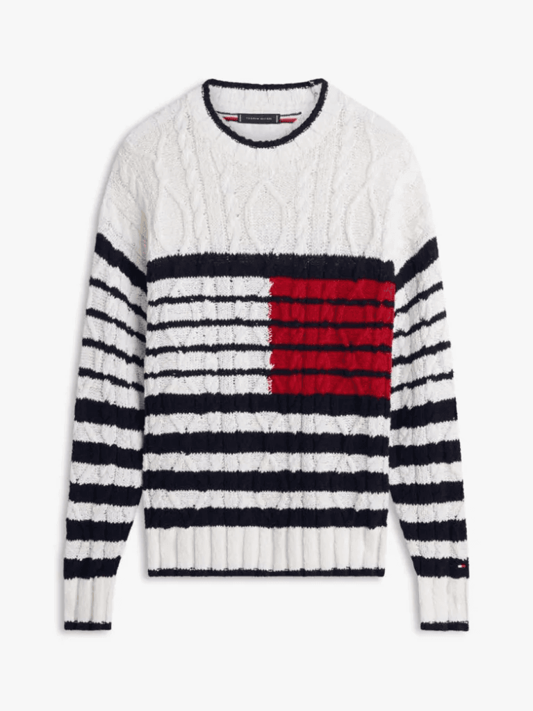 Ανδρικό Πουλόβερ Λευκό Tommy Hilfiger MW0MW42782-0FA