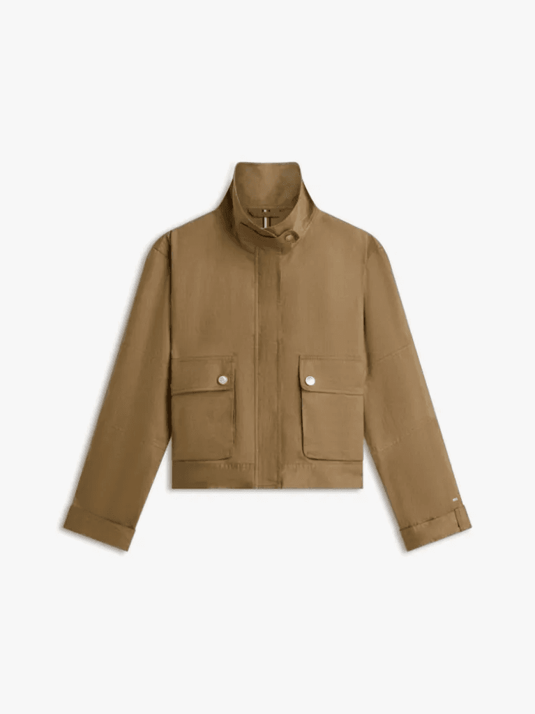 Γυναικείο Λινό Μπουφάν Λαδί Tommy Hilfiger WW0WW48616-RBU