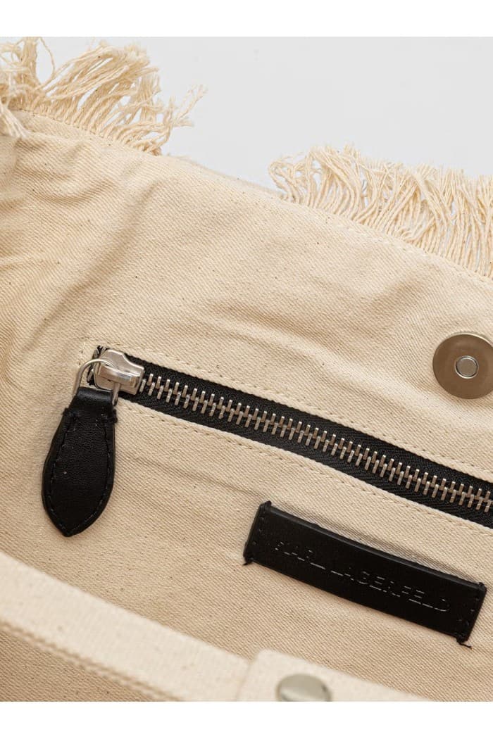 Γυναικεία K/Rsg Fringes Tote Τσάντα Εκρού Karl Lagerfeld B2W50021-106 NATURAL