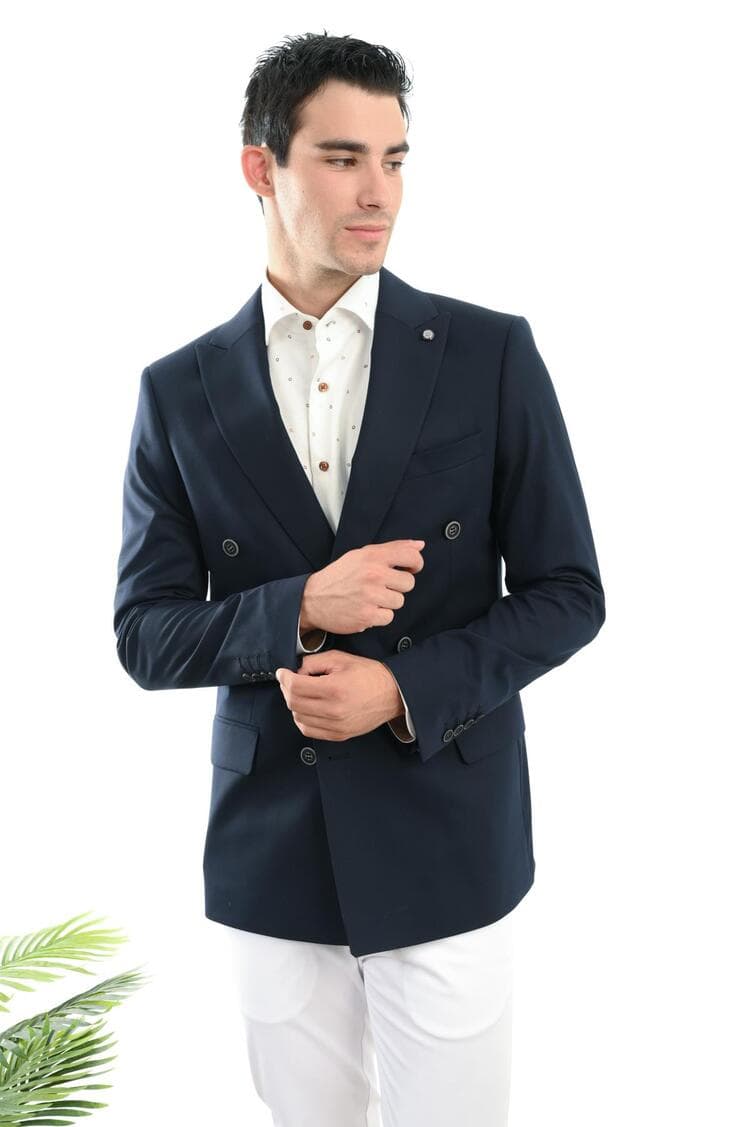 Ανδρικό Σακάκι Navy Μπλε Vittorio FIRENZE-BLUE