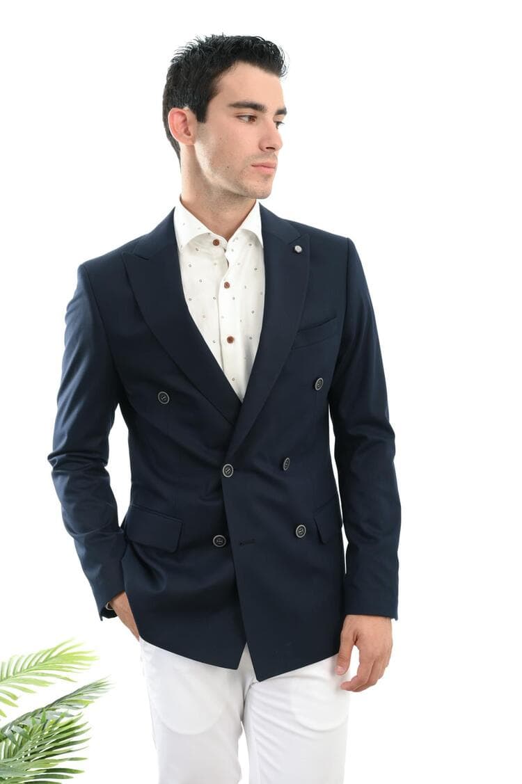 Ανδρικό Σακάκι Navy Μπλε Vittorio FIRENZE-BLUE