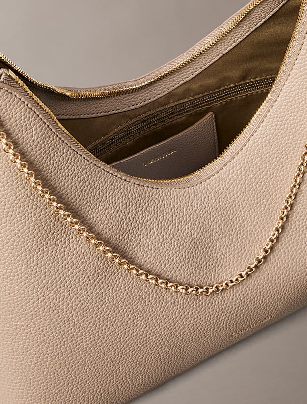 Γυναικεία Hobo Τσάντα Μπεζ Calvin Klein LV04F3495G-VFU