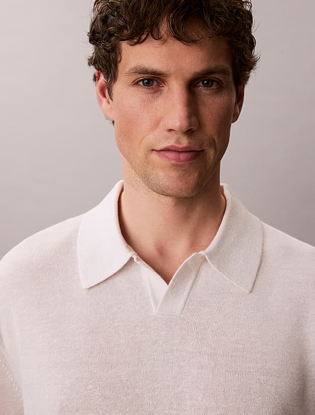 Ανδρικό Polo Εκρού Calvin Klein LV04LF313G-GNA