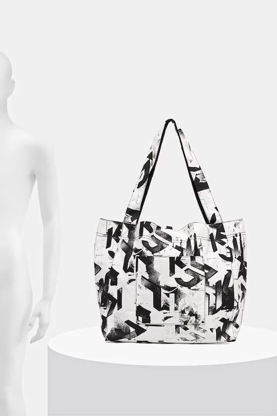 Γυναικεία Shopper Τσάντα Διπλής Όψεως Karl Lagerfeld Jeans B2W50047-2KB BLACK