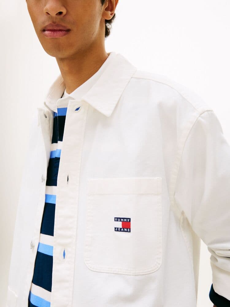Ανδρικό Overshirt Λευκό Tommy Jeans DM0DM20236-YBH