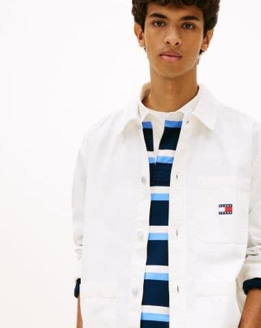 Ανδρικό Overshirt Λευκό Tommy Jeans DM0DM20236-YBH