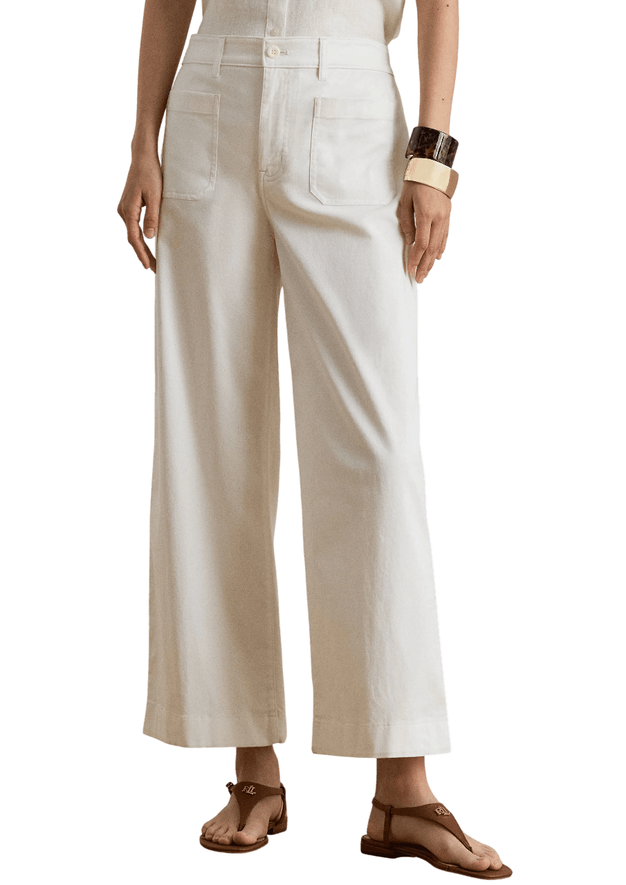 Γυναικείο Παντελόνι Λευκό Ralph Lauren 200973689001-White