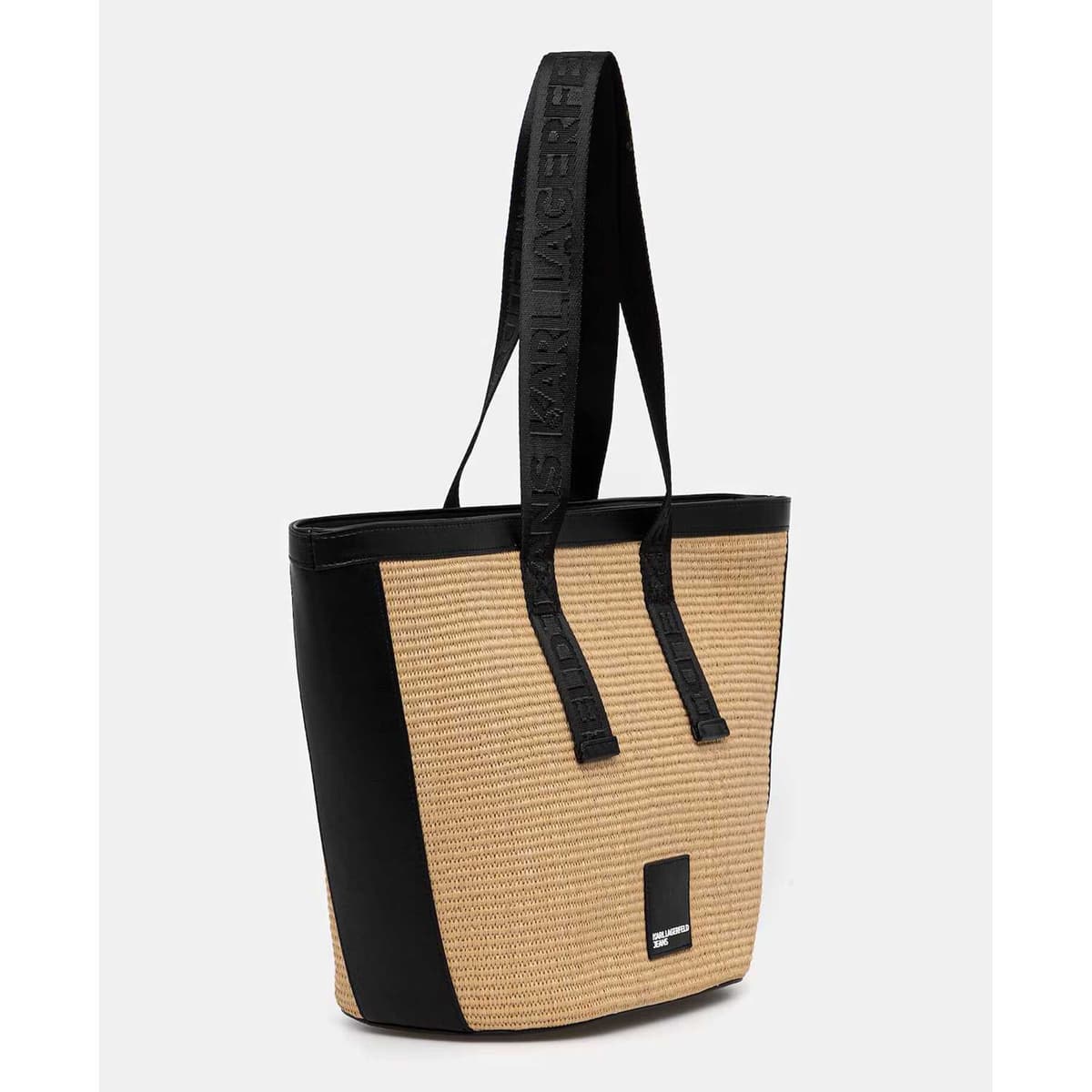 Γυναικεία Raffia Shopper Τσάντα Μπεζ Karl Lagerfeld Jeans B2W30113-106 NATURAL