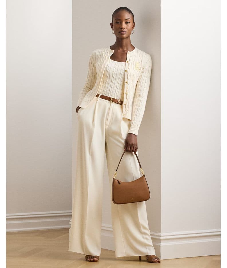 Γυναικεία Ralhan Πλεκτή Ζακέτα Εκρού Ralph Lauren 200932225001-Natural