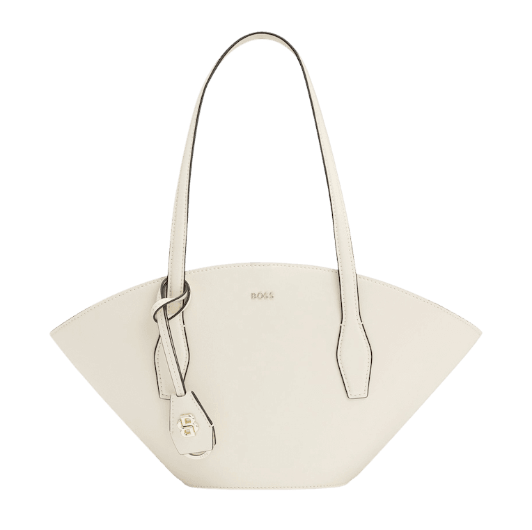 Γυναικεία Δερμάτινη Numah Chapelier Tote Τσάντα Λευκή BOSS 50563842-119