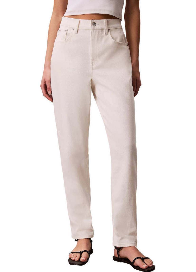 Γυναικείο Mom Τζιν Λευκό Calvin Klein LV047F703G-ASN