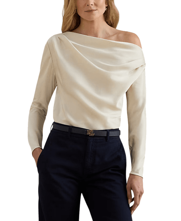 Γυναικεία Μακρυμάνικη Μπλούζα Κρεμ Ralph Lauren 200P03566003-Natural