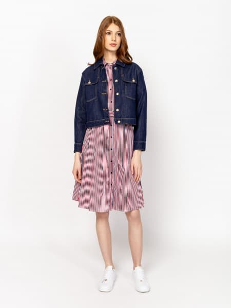 Γυναικείο Nessira Τζιν Μπουφάν Navy Μπλε Heavy Tools T36031-DARK