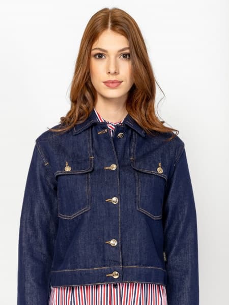 Γυναικείο Nessira Τζιν Μπουφάν Navy Μπλε Heavy Tools T36031-DARK