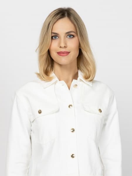 Γυναικείο Nessira Τζιν Μπουφάν Λευκό Heavy Tools T36031-WHITE