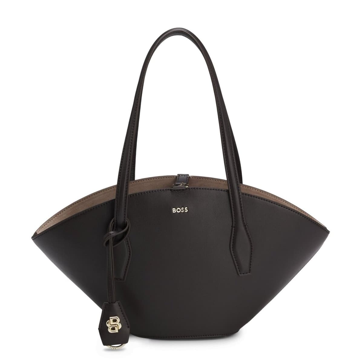 Γυναικεία Δερμάτινη Numah Chapelier Tote Τσάντα Καφέ BOSS 50563842-207