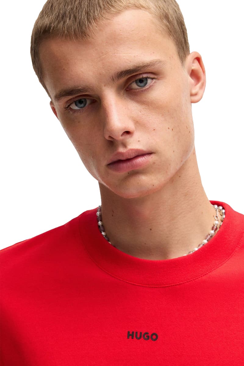 HUGO T-SHIRT DAPOLINO LOGO ΚΟΚΚΙΝΟ