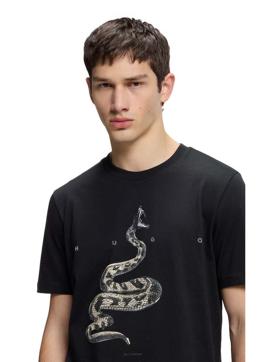 Ανδρικό Discorb T-shirt Μαύρο HUGO 50557672-001