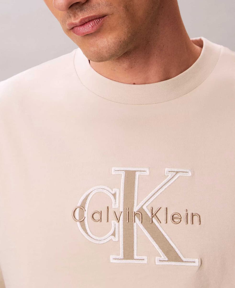Men's T-Shirts Calvin Klein Beige