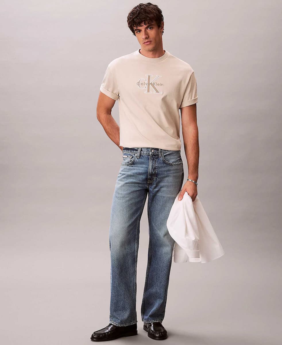 Men's T-Shirts Calvin Klein Beige