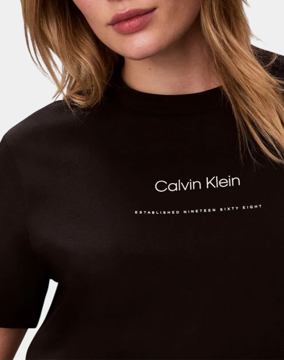 T-SHIRT CALVIN KLEIN TONAL BLACK CALVIN KLEIN