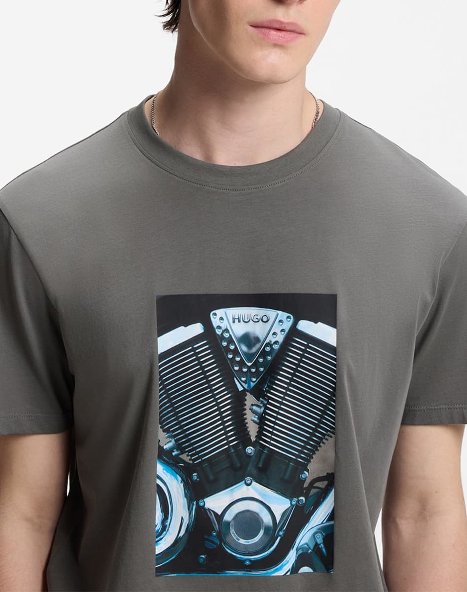 Men's T-Shirts Hugo Gray